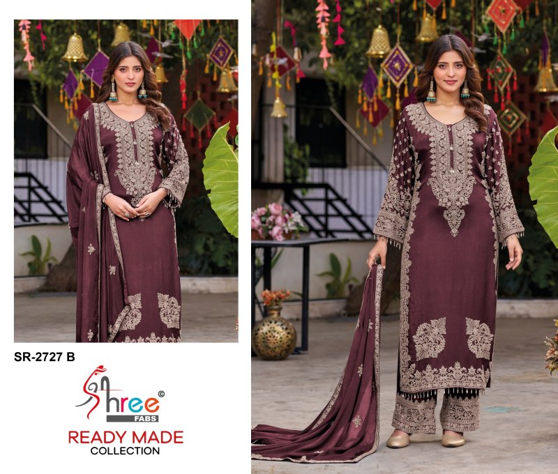 Sr 2727 A To D By Shree Viscose Tissue Readymade Pakistani Suits 